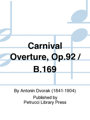 Book cover for Carnival Overture, B.169