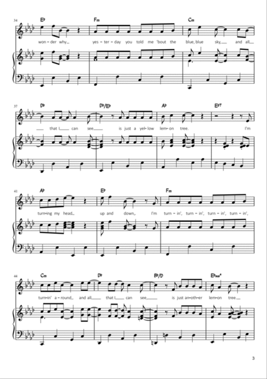 Lemon Tree Voice scores gallery preview page 3