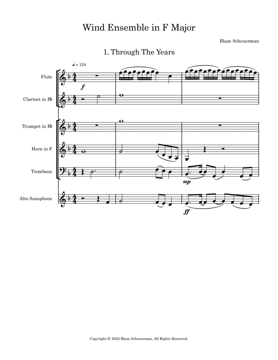 Through The Years Small Ensemble scores gallery preview page 1