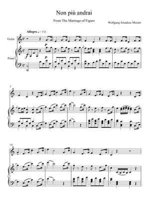 Wolfgang Amadeus Mozart - Non più andrai - The Marriage of Figaro (Violin Solo)