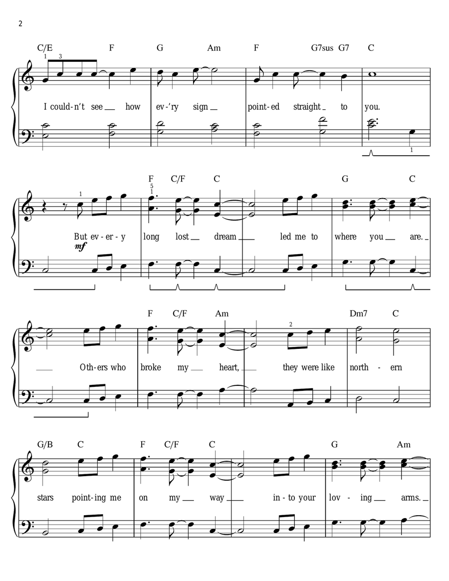 Bless The Broken Road (arr. Phillip Keveren) Easy Piano scores gallery preview page 2