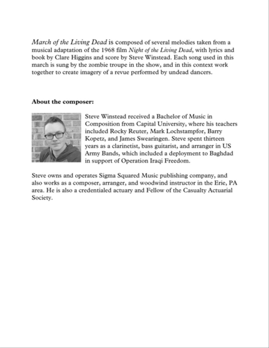 March of the Living Dead March of the Living Dead Concert Band scores gallery preview page 2
