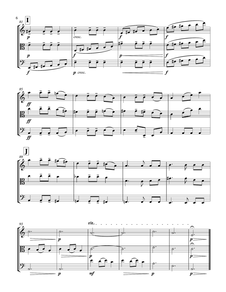 Carol Of The Bells Violin Viola Cello Trio String Trio scores gallery preview page 6