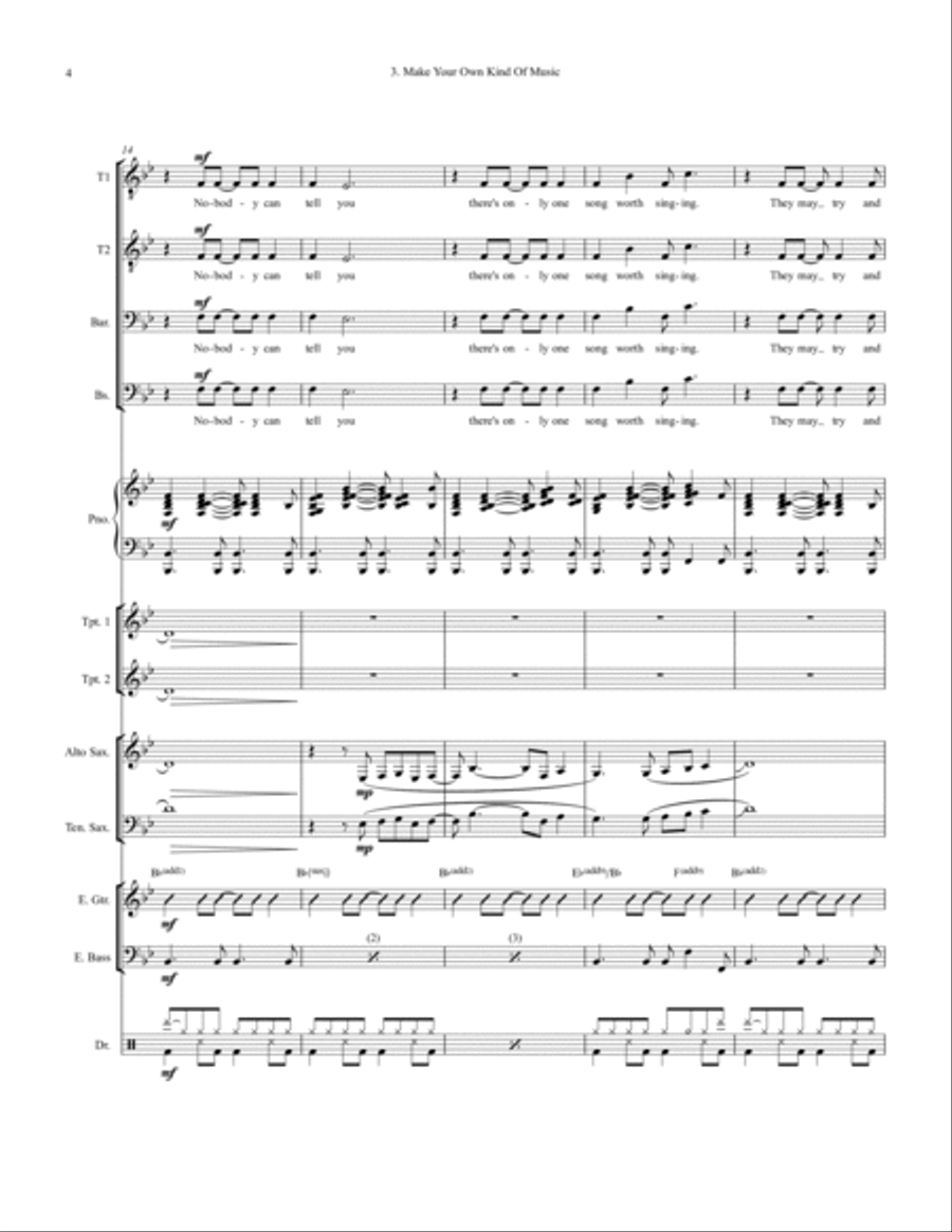 Make Your Own Kind Of Music Large Ensemble scores gallery preview page 4