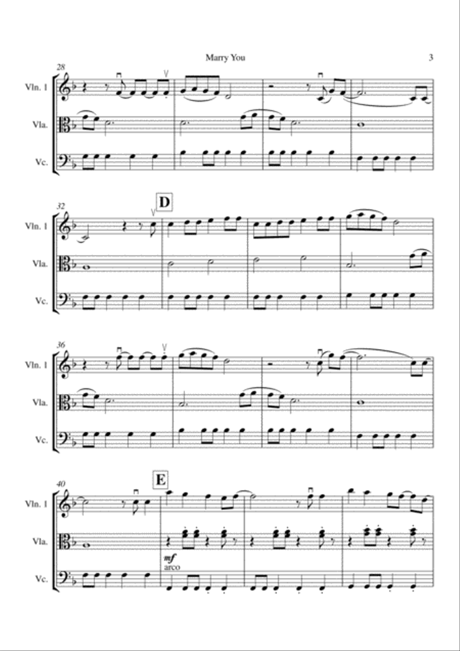 Marry You String Trio scores gallery preview page 4