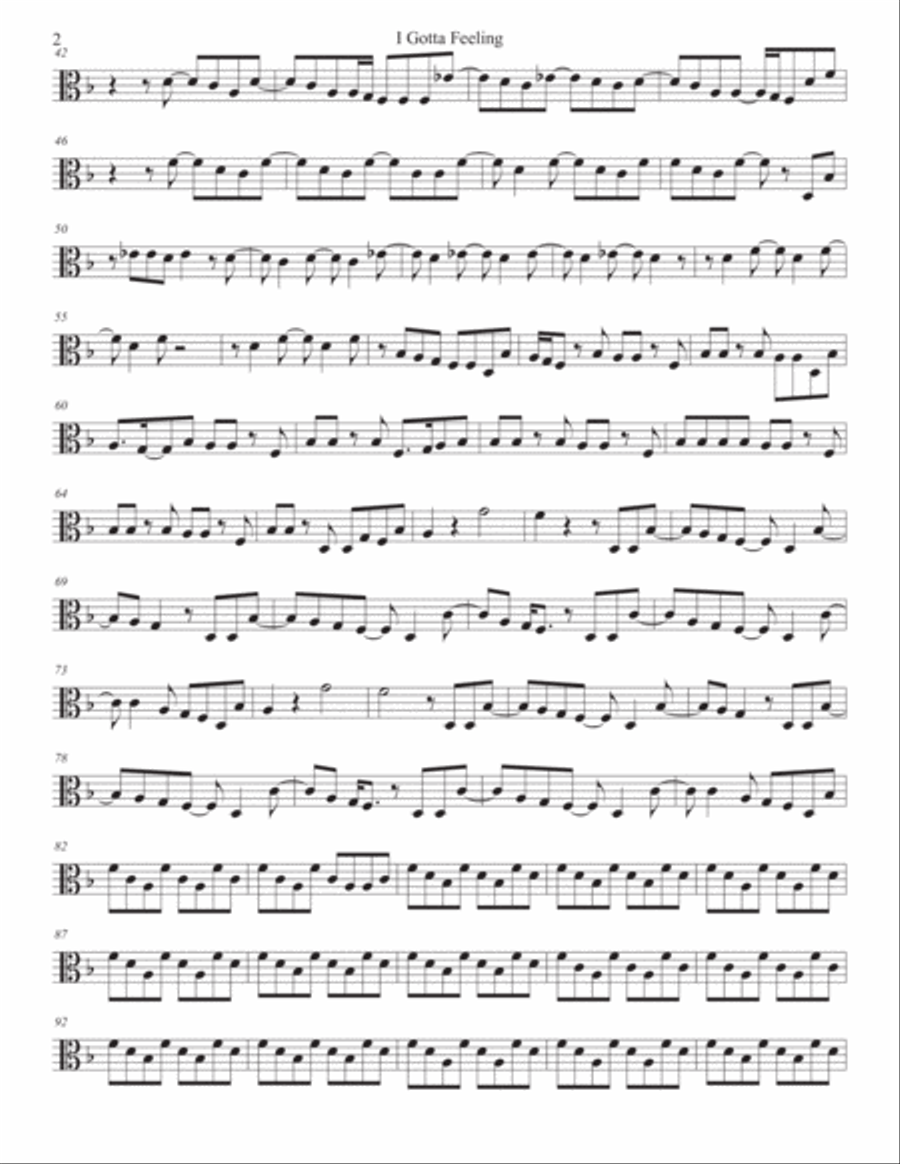 I Gotta Feeling I Gotta Feeling Viola Solo scores gallery preview page 2