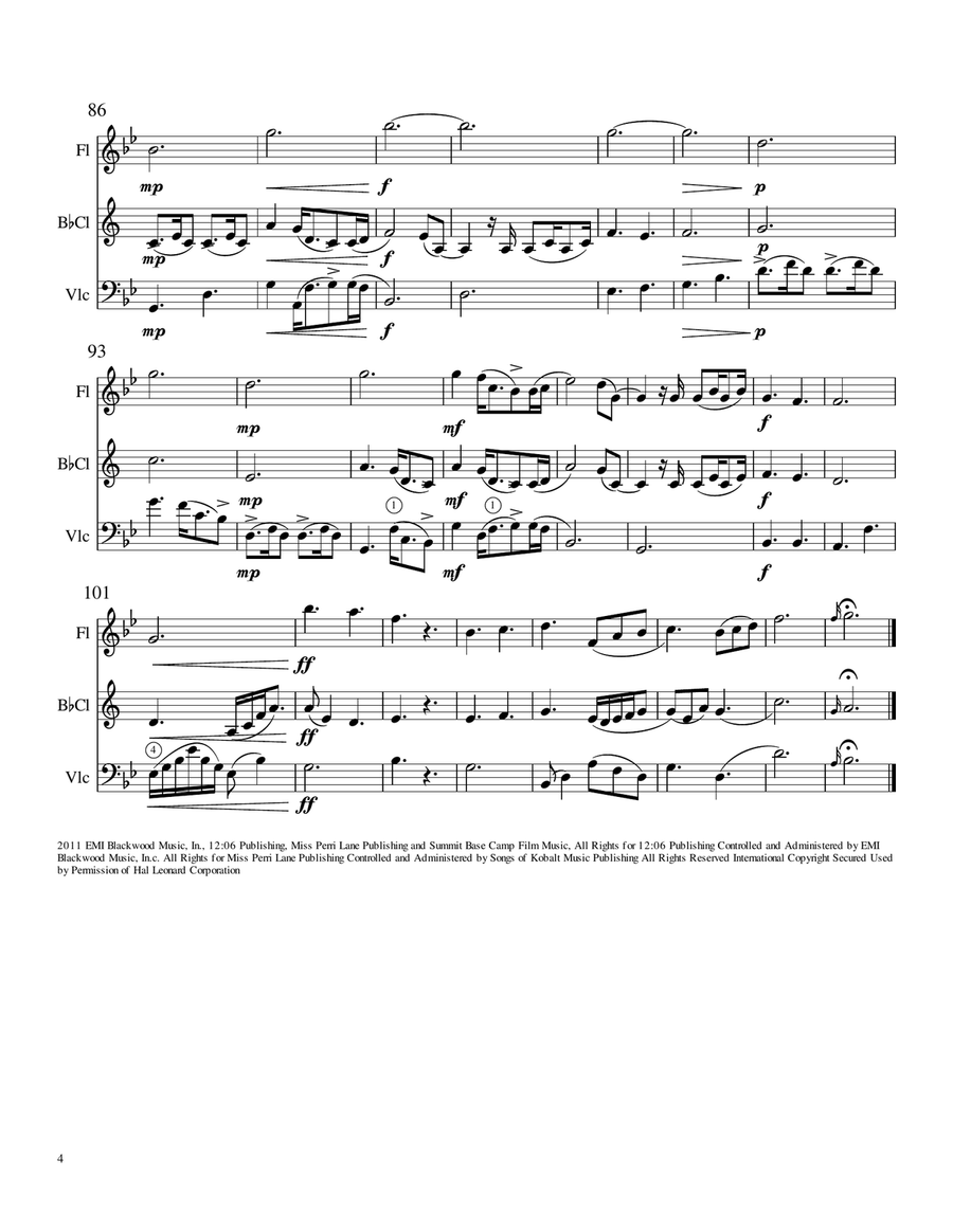 A Thousand Years Small Ensemble scores gallery preview page 4