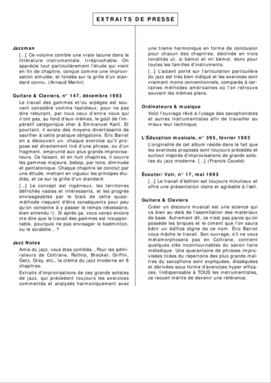 Gammes et arpeges pour le jazz Score scores gallery preview page 9