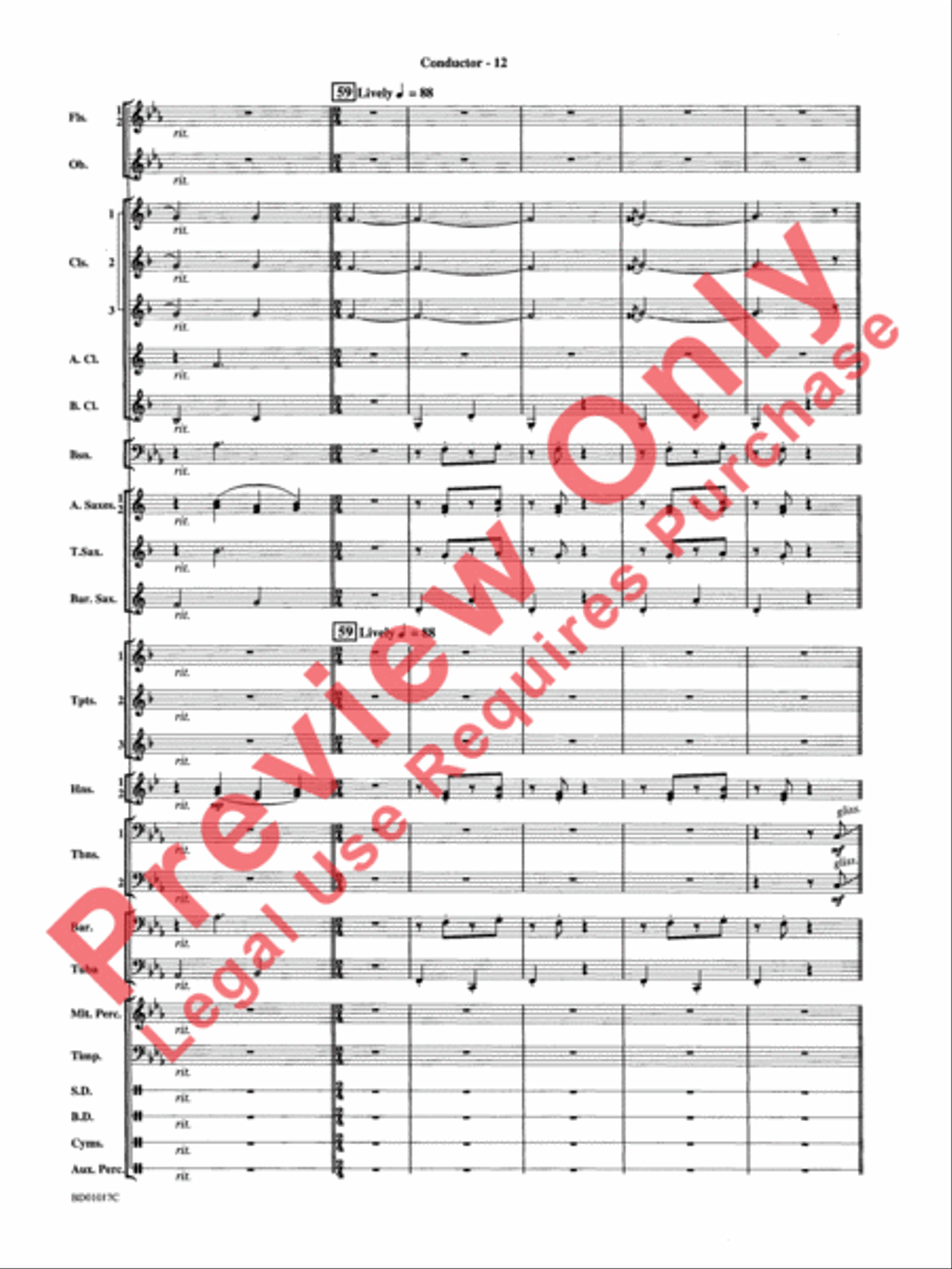 Outback Fantasy Concert Band scores gallery preview page 15