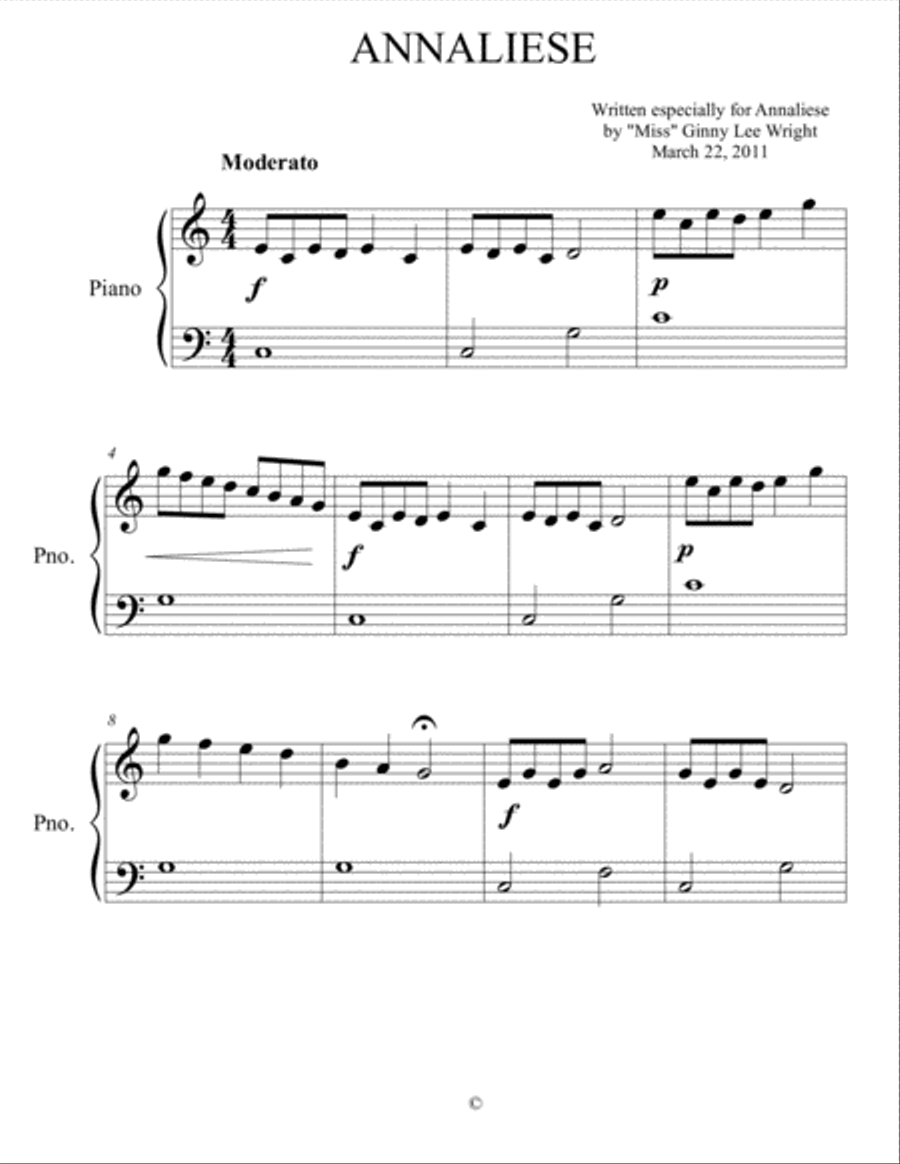ANNALIESE Piano Method scores gallery preview page 1