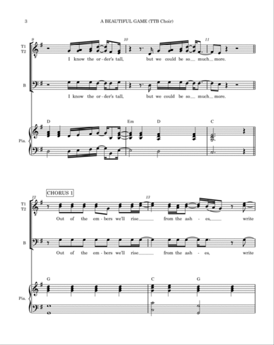 A Beautiful Game TTBB scores gallery preview page 4