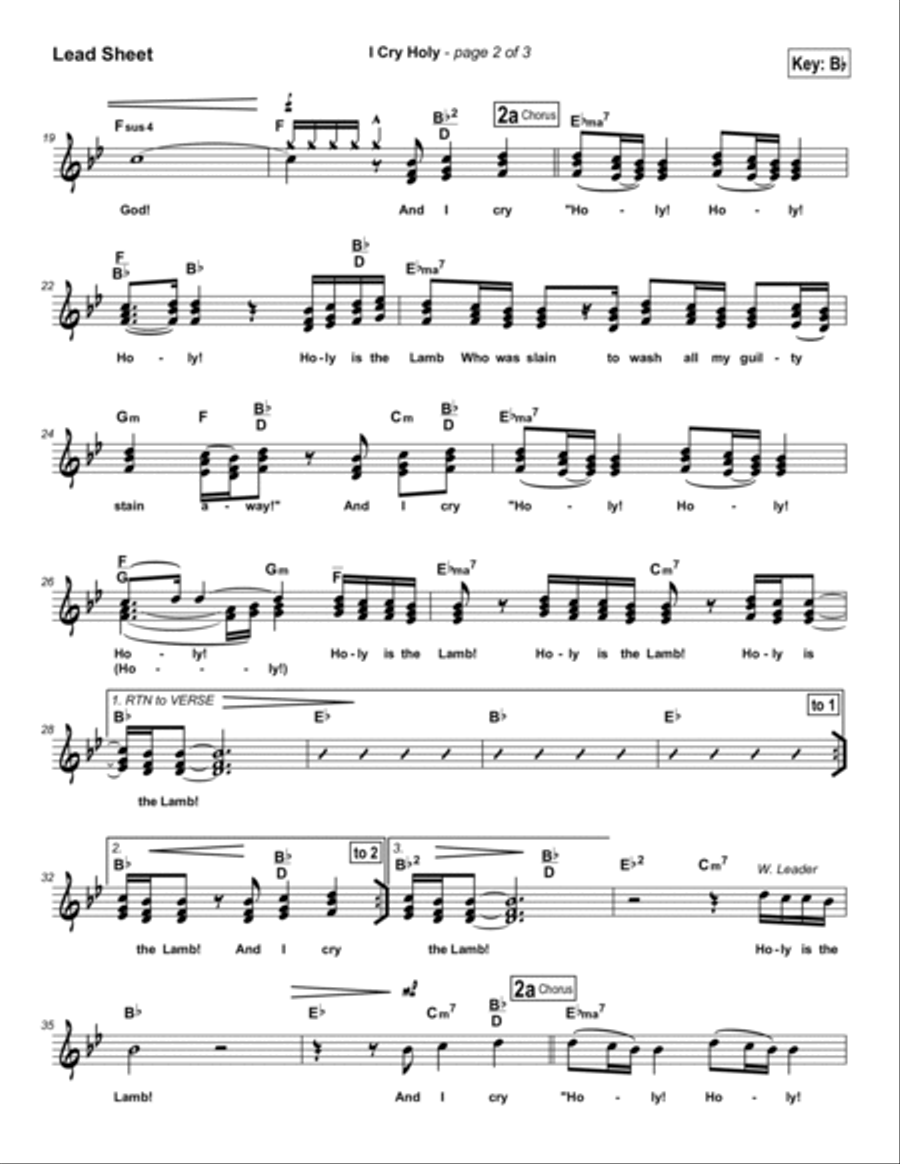 I Cry Holy I Cry Holy Piano scores gallery preview page 2