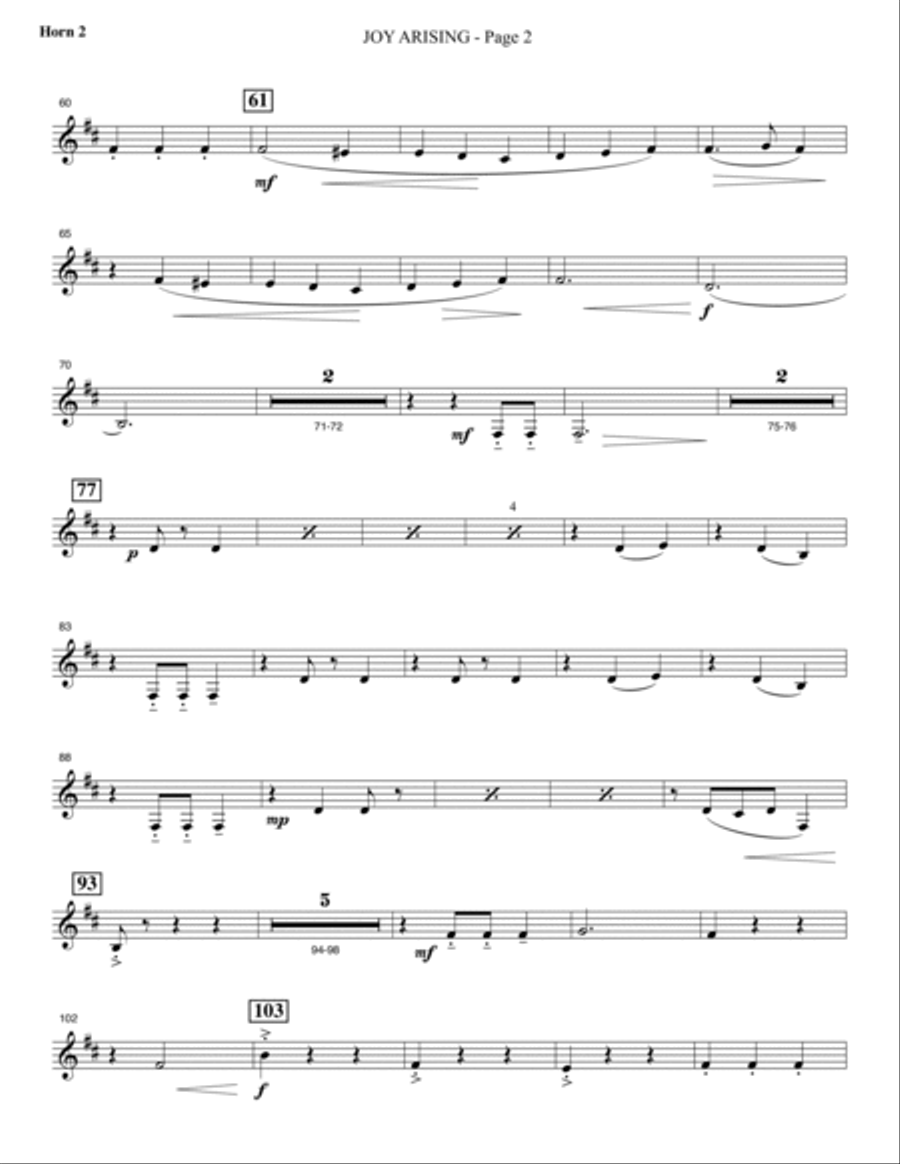 Invitation to a Miracle - F Horn 2 Choir scores gallery preview page 6