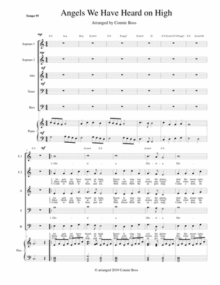 Book cover for Angels We Have Heard on High SATB and piano