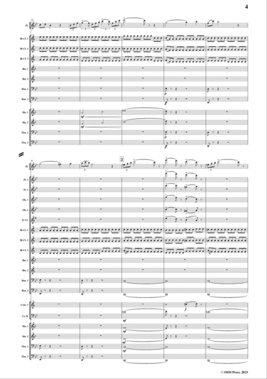 Rimsky-Korsakov-Trombone Concerto(1877),for Flute(or Oboe,or Violin) and Wind Band Concert Band scores gallery preview page 5