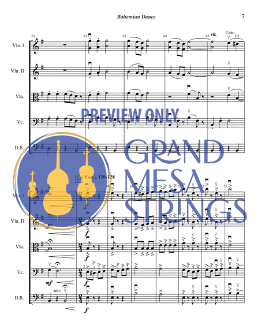 Bohemian Dance Bohemian Dance String Orchestra scores gallery preview page 8