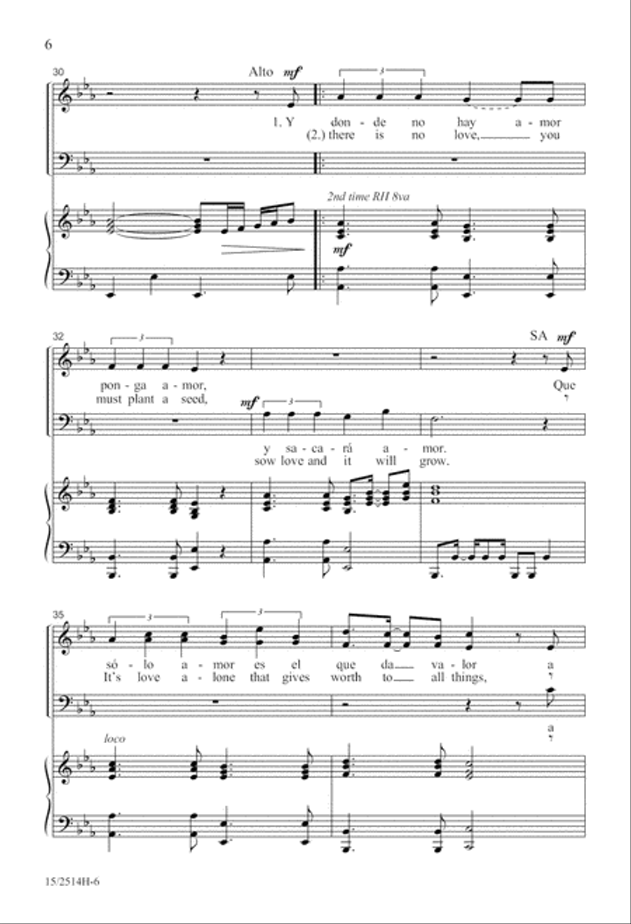 We All Smile in the Same Language 4-Part scores gallery preview page 6