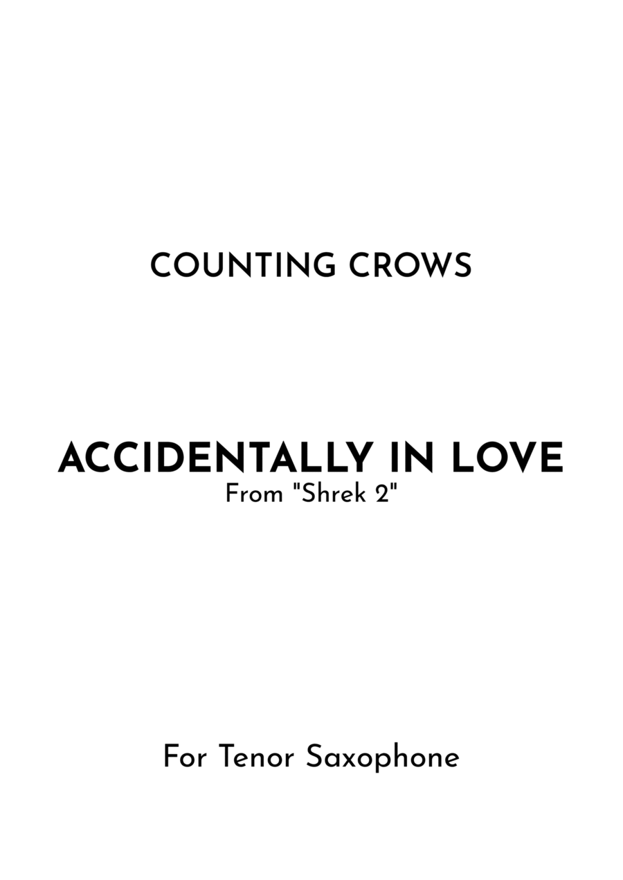 Accidentally In Love Tenor Saxophone scores gallery preview page 1