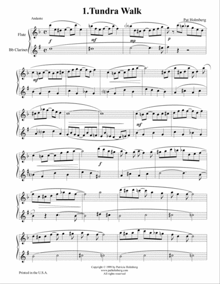 Ragtime Miniatures Duets Set 1 for Flute and Clarinet Woodwind Duet scores gallery preview page 4