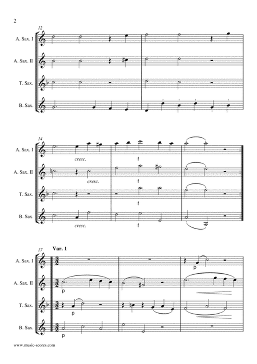 Sarabande - Sax Quartet - C minor image number null