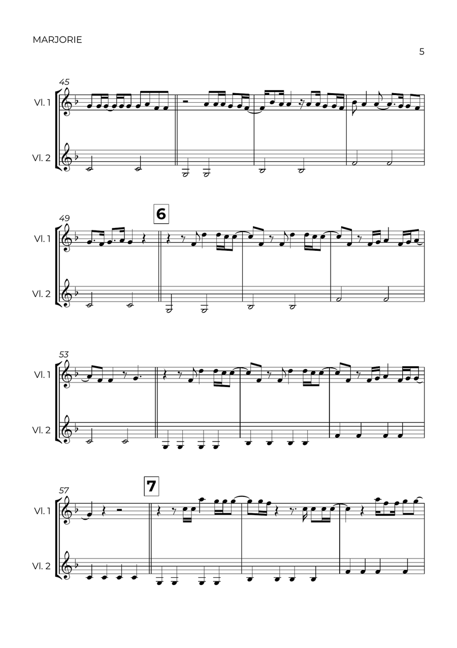 Marjorie String Duet scores gallery preview page 5