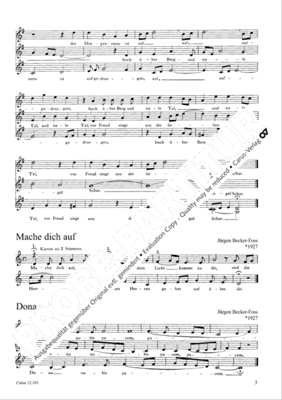 Acht Chorsatze fur Kinderchor von Becker-Foss, Ehlers, Kretzschmar und Tzschoppe Children's Choir scores gallery preview page 4