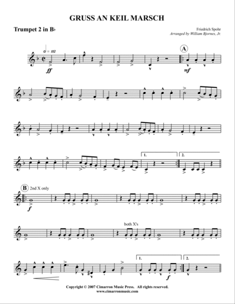 Gruss an Kiel Marsch Brass Quintet scores gallery preview page 6