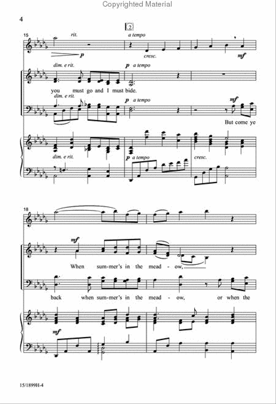 Danny Boy 4-Part scores gallery preview page 4