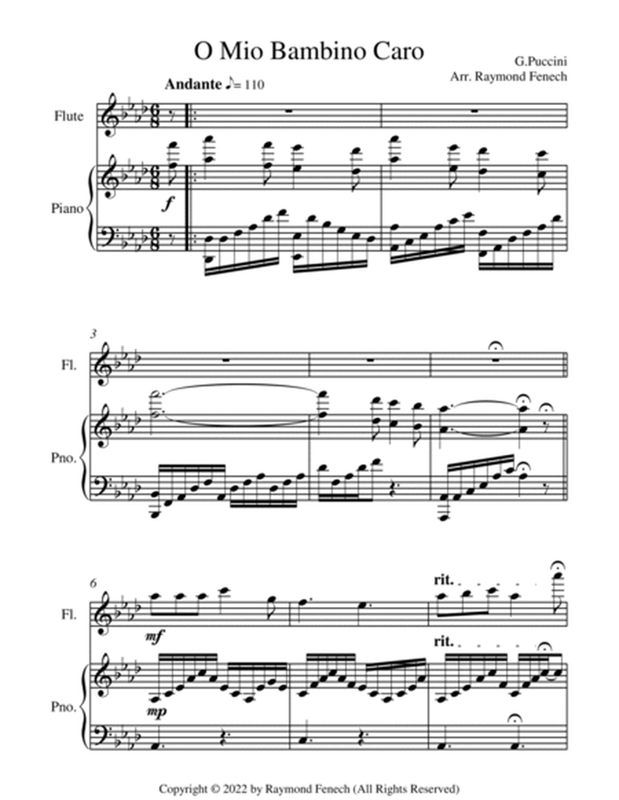 O Mio Babbino Caro - G.Puccini - Flute and Piano image number null