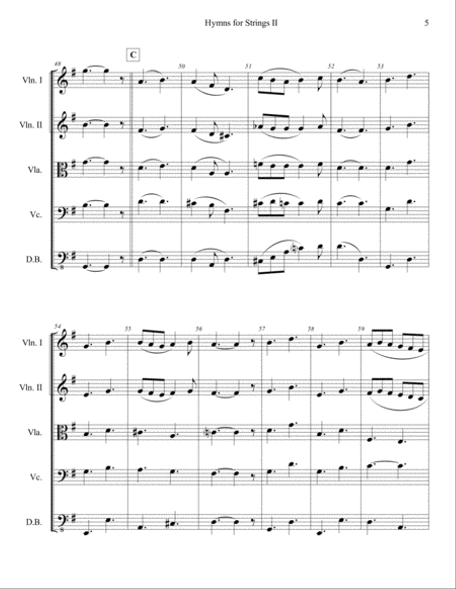 Hymns for Strings II - Fanny Crosby String Quartet scores gallery preview page 6