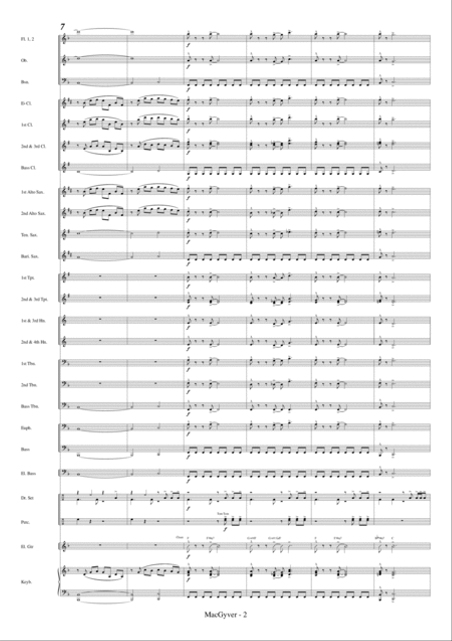 Macgyver - Theme Concert Band scores gallery preview page 4