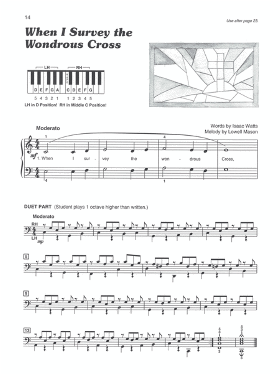 Alfred's Basic Piano Prep Course Sacred Solo Book, Book E Piano Method scores gallery preview page 3