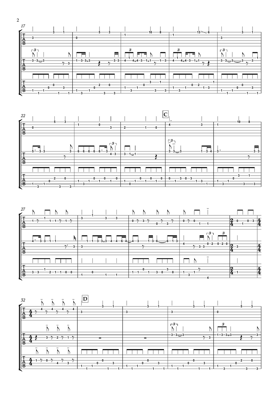 Bohemian Rhapsody Bohemian Rhapsody Guitar Tablature scores gallery preview page 3