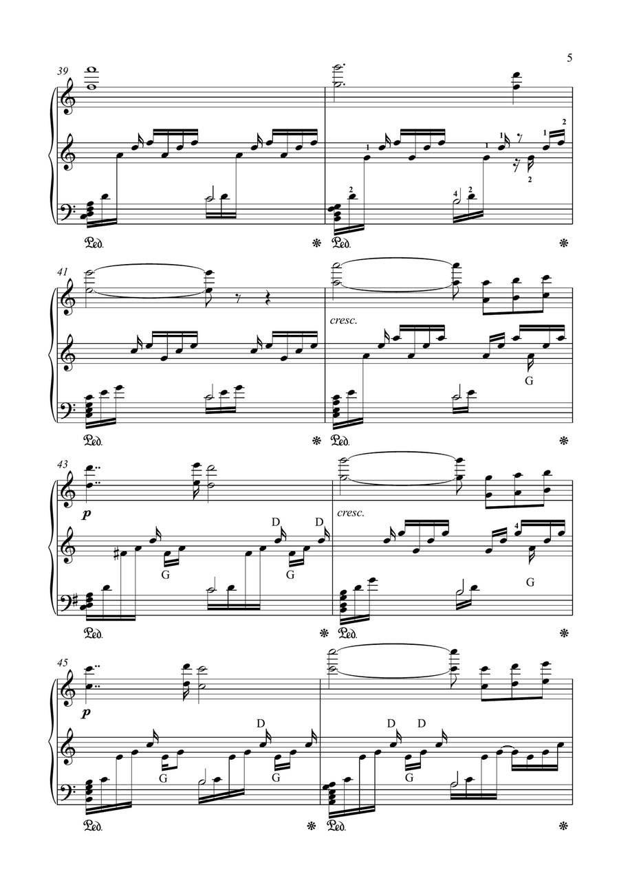 Ave Maria (Bach / Gounod) for piano Piano Solo scores gallery preview page 5