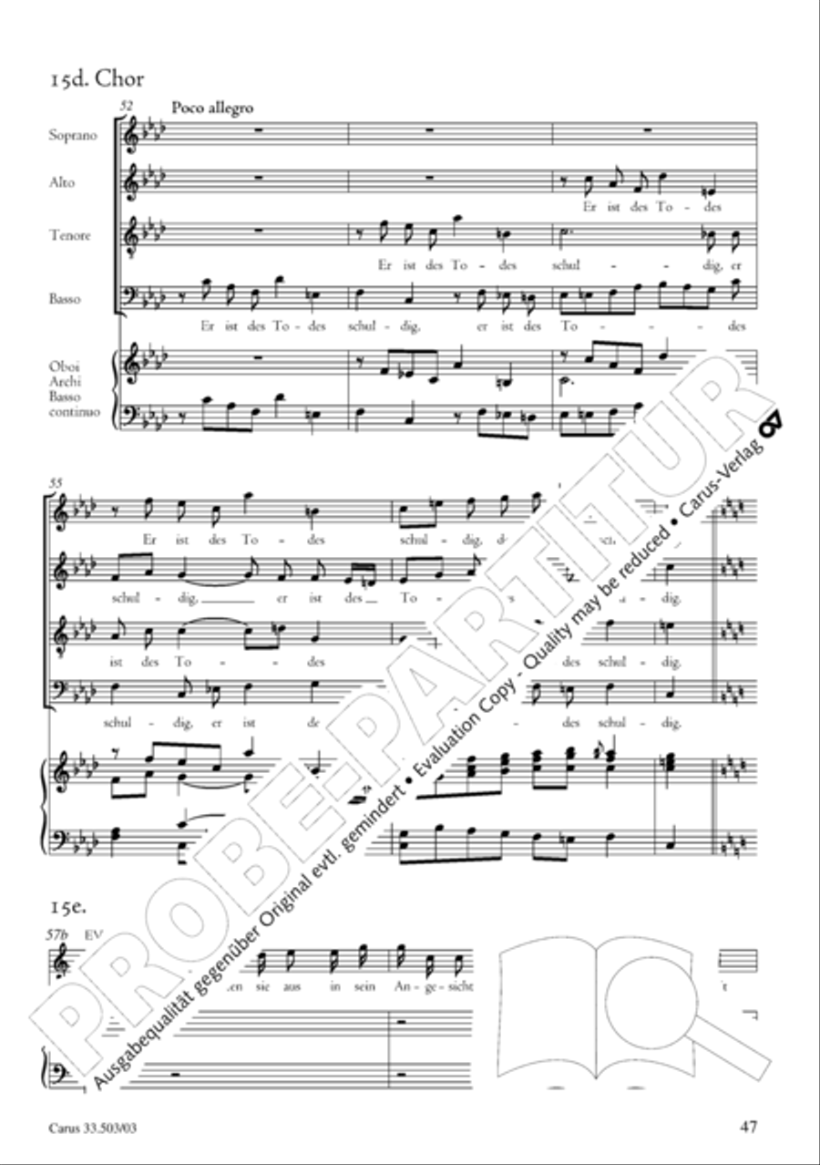 Passion according to St. Matthew (Passions-Musik nach dem Evangelisten Matthaus) SSATB scores gallery preview page 48