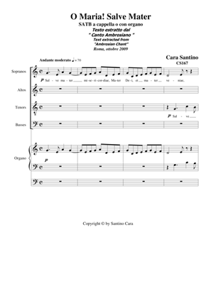 O Maria! Salve Mater - Choir SATB a cappella or with organ