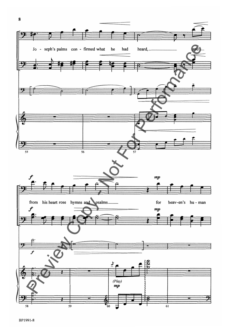 The Hands That First Held Mary's Child - T(T)BB 3-Part scores gallery preview page 9