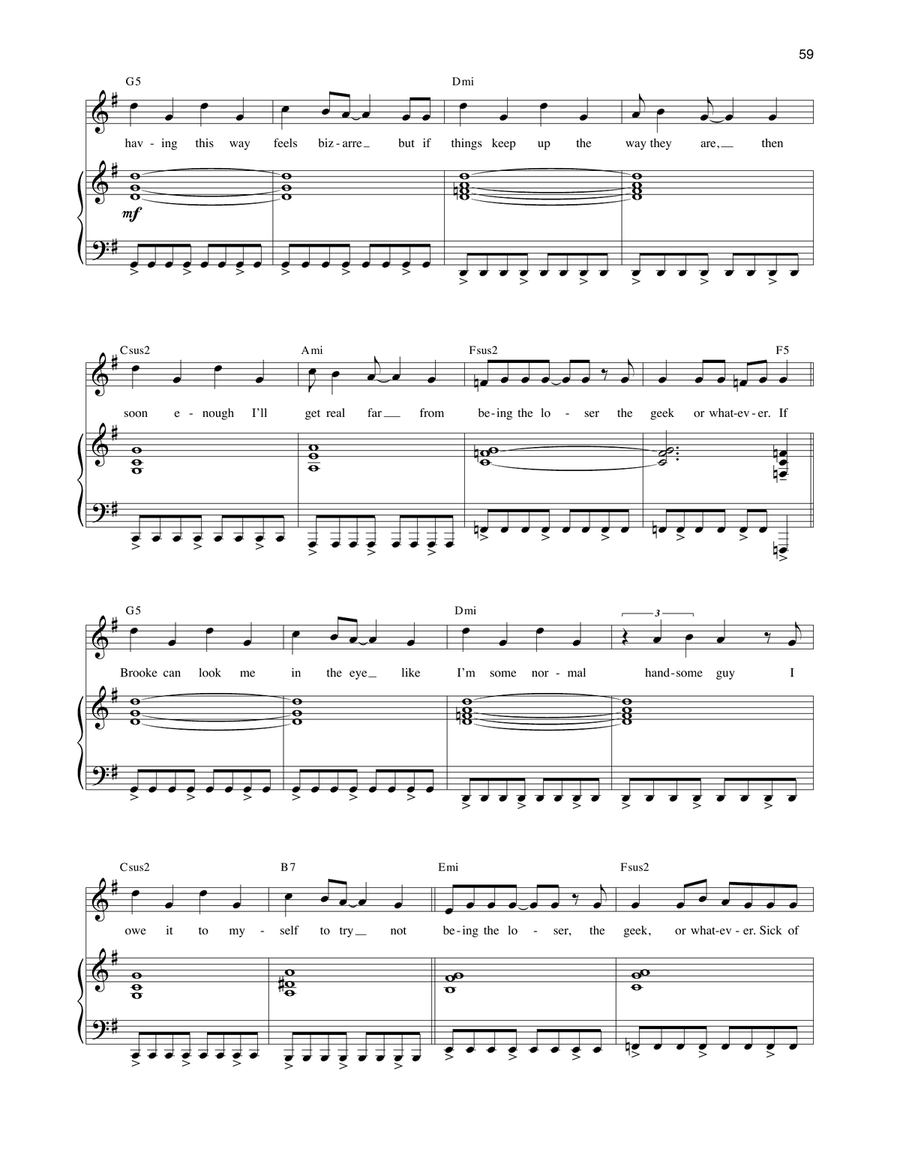 Loser Geek Whatever (from Be More Chill) Voice scores gallery preview page 6