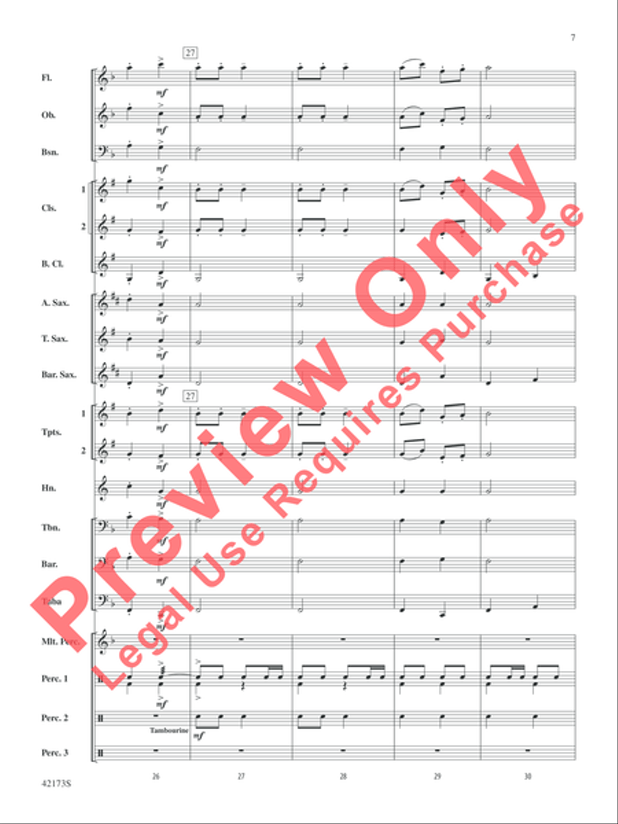 Jingle Band! Concert Band scores gallery preview page 26