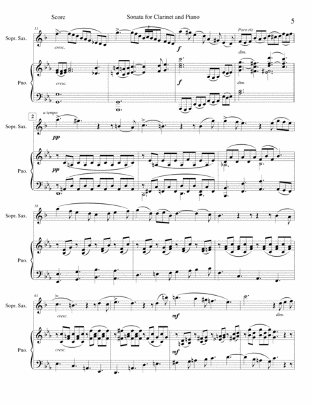 Sonata for Clarinet and Piano - Opus 167 image number null