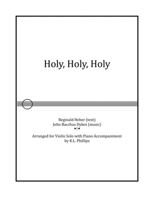 Book cover for Holy, Holy, Holy - Violin Solo with Piano Accompaniment