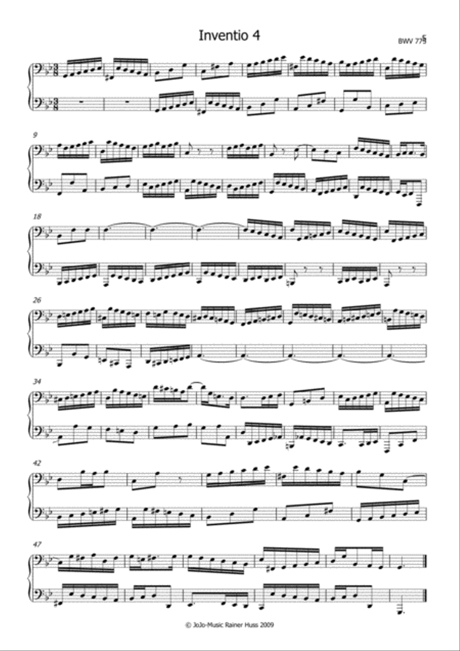 15 zweistimmige Inventionen Small Ensemble scores gallery preview page 6