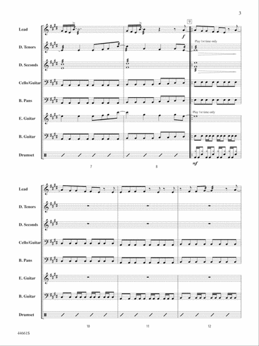 Nothing's Gonna Stop Us Now: Score Percussion scores gallery preview page 3
