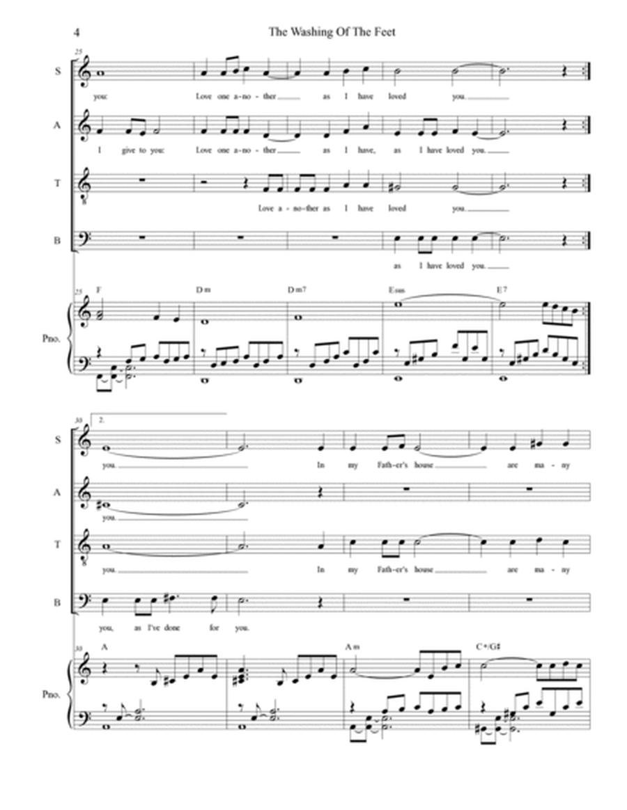 The Washing Of The Feet (SATB) image number null