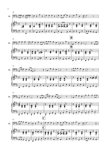 Jingle Bells (Jazzy Style) for Double Bass and Piano image number null