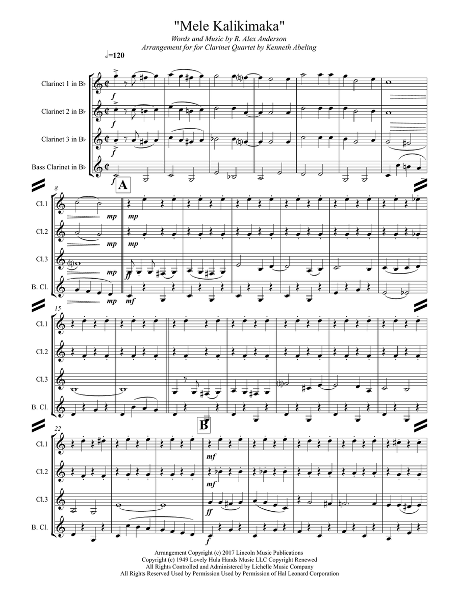 Mele Kalikimaka Woodwind Ensemble scores gallery preview page 2