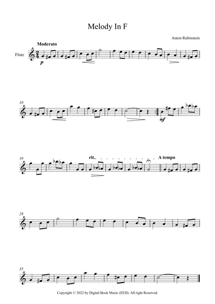 Melody In F - Anton Rubinstein (Flute)