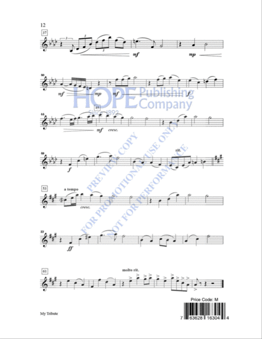 My Tribute My Tribute Choir scores gallery preview page 13