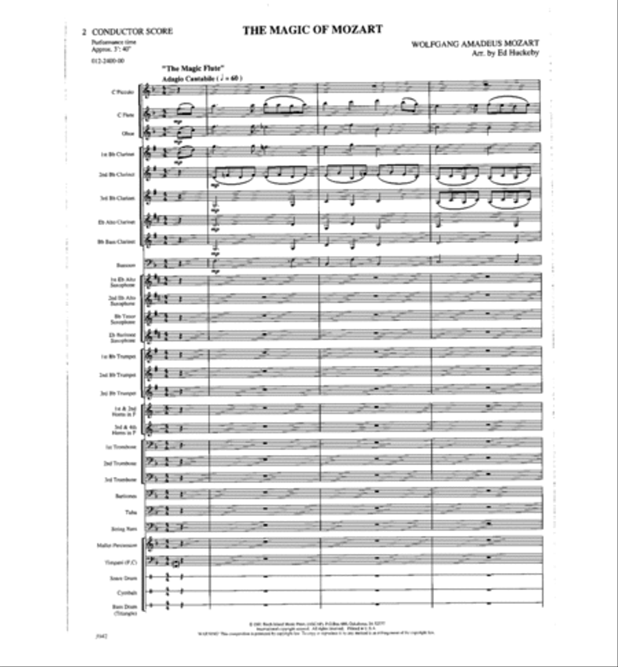 The Magic of Mozart Concert Band scores gallery preview page 2