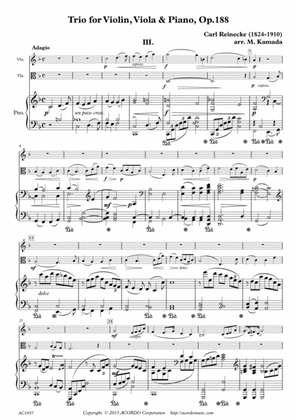 Book cover for Adagio from Trio for Violin, Viola & Piano, Op.188